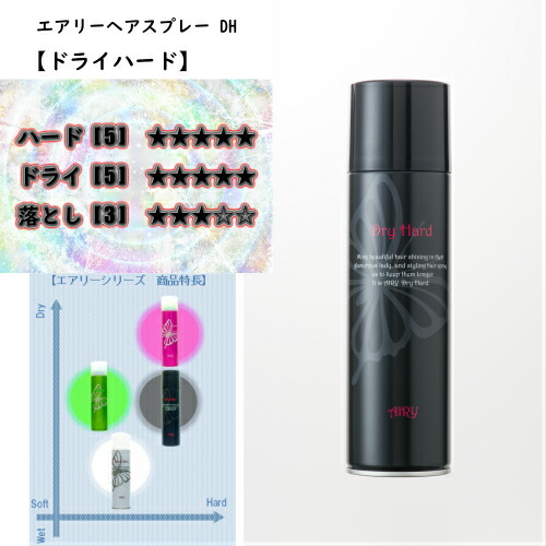 新品】Airyエアリー ドライハード 黒12本セット ヘアスプレー 新品Airy