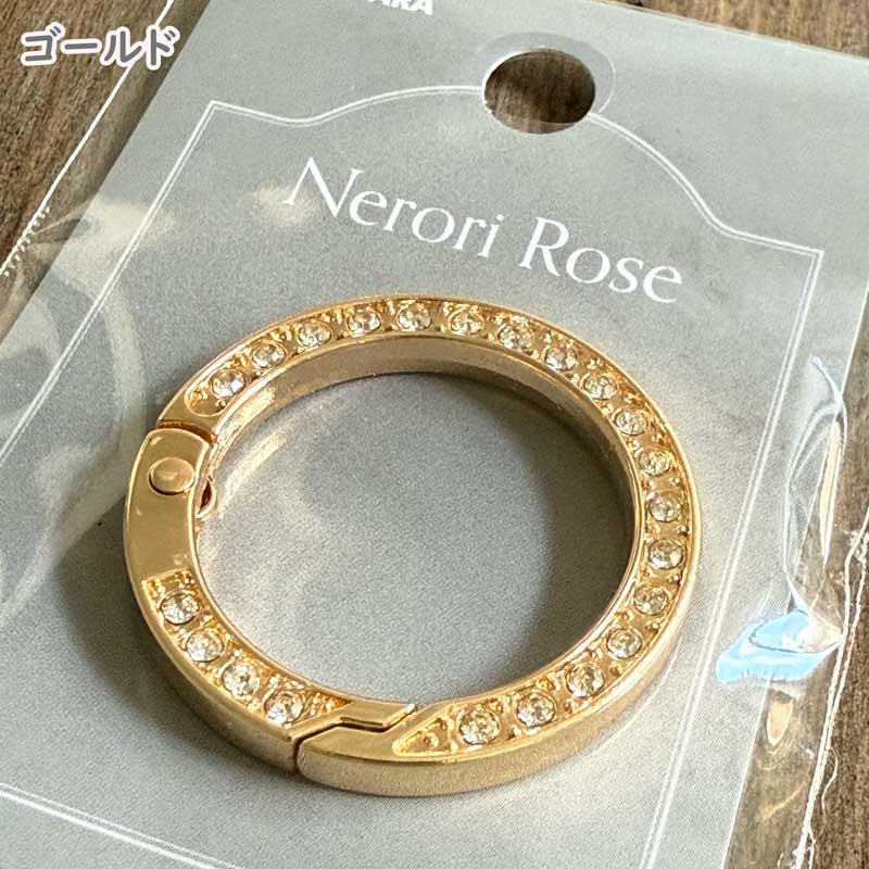 楽天市場】キラキラストーンカラビナMサイズ ゴールド/シルバー ネロリ