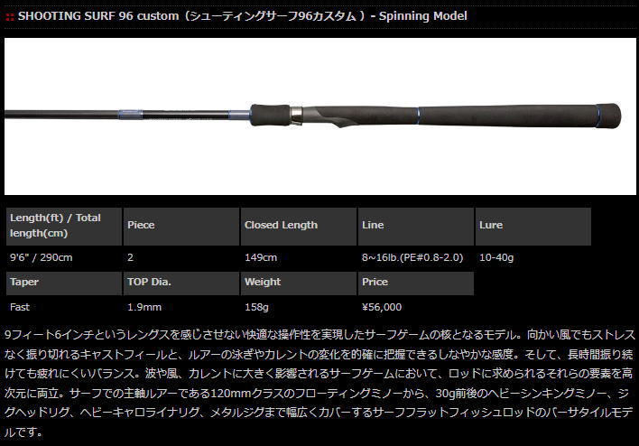 楽天市場】ノリーズ フラットフィッシュプログラム SHOOTING SURF 96