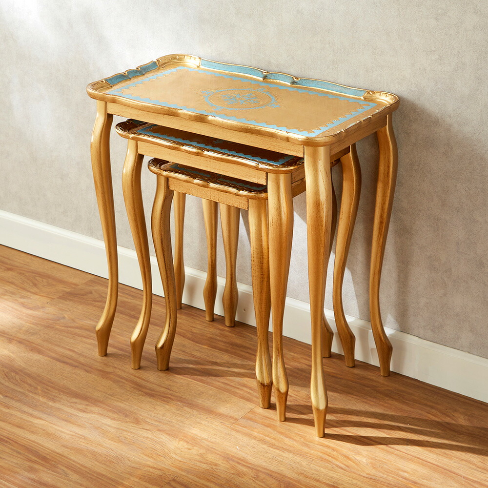 楽天市場】ネストテーブル サイドテーブル アンティーク 風 おしゃれ