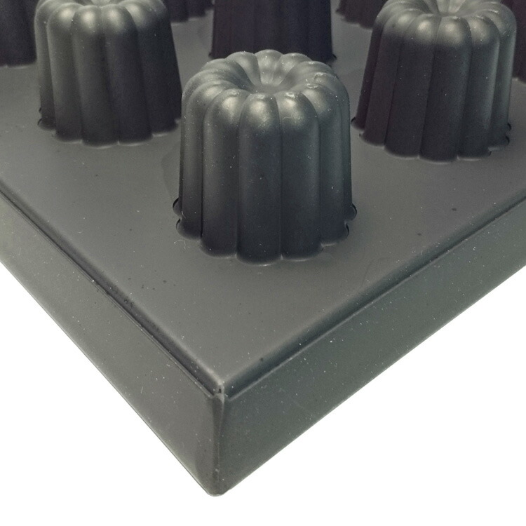 楽天市場】テフロン加工 カヌレ型 天板 35個付 皿型 メタルブラック