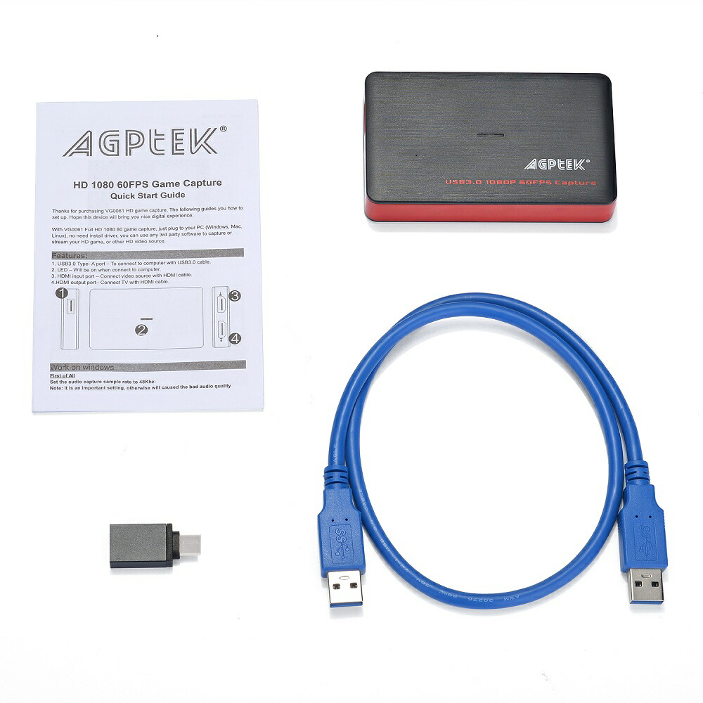 楽天市場】AGPTEK HDMIゲームキャプチャー ゲームレコーダー ビデオ