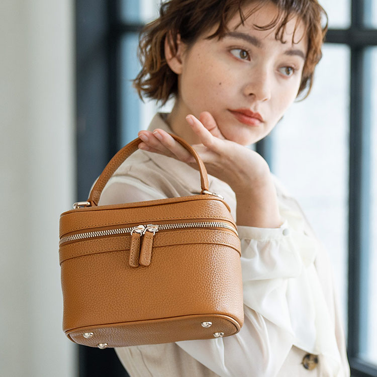 楽天市場】バニティバッグ 本革 ショルダーバッグ レディース mieno