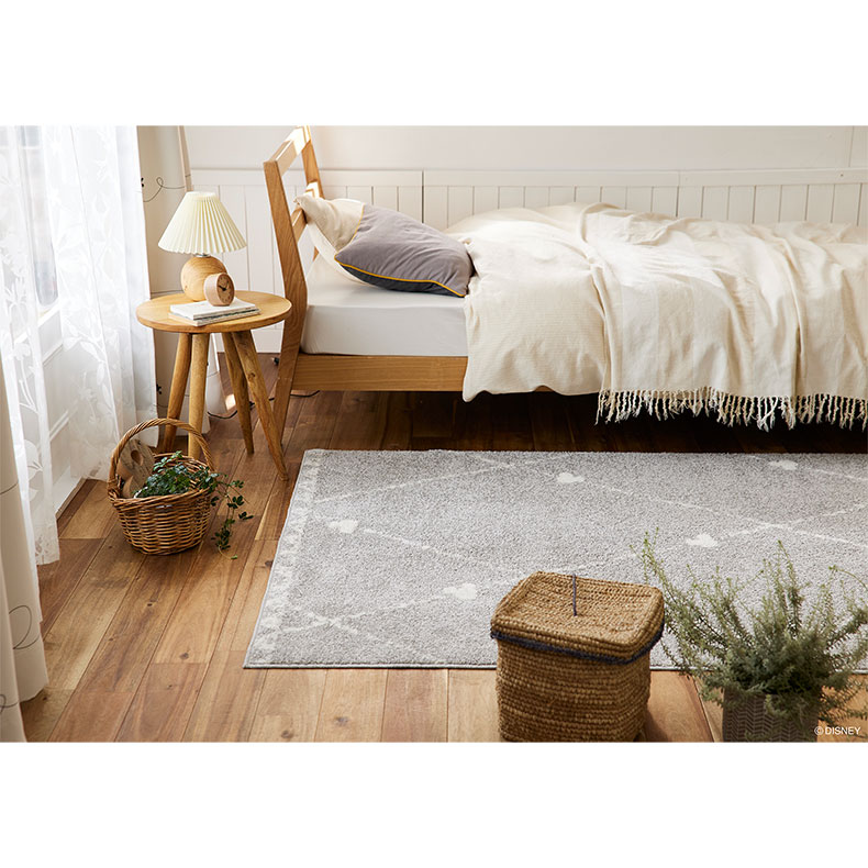 楽天市場】130x185cm MICKEY / Line RUG ミッキー / ラインラグ DRM