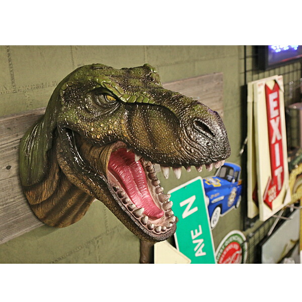 楽天市場】【壁掛け オブジェ】ティラノサウルス ヘッド ウォール