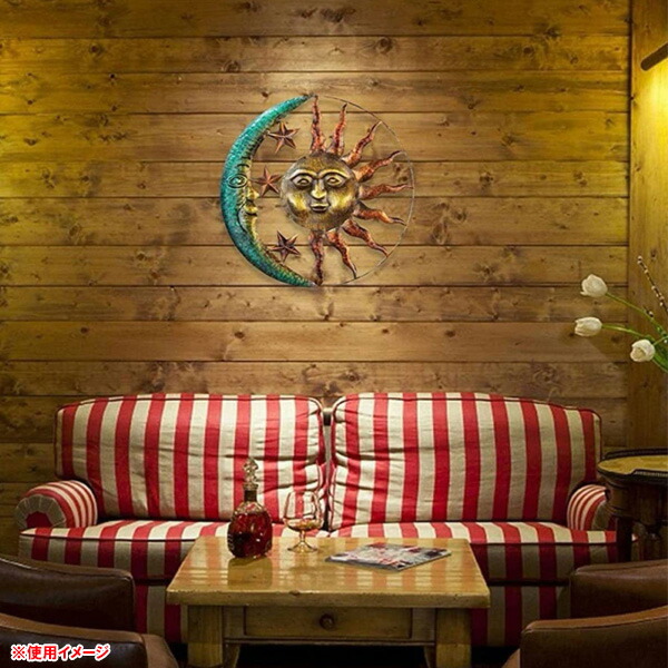 楽天市場】月と太陽のメタルウォールアート □ インテリア オブジェ