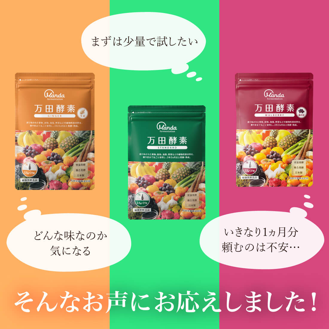 楽天市場】【公式】 大人気商品3点セット（万田酵素GINGERペースト分包