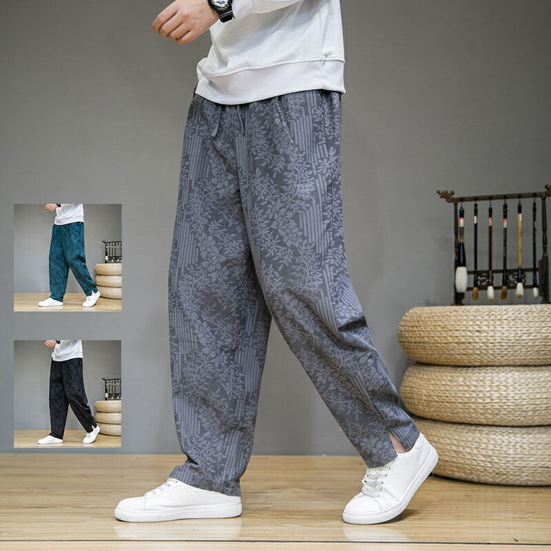 楽天市場】ストレートパンツ メンズ 総柄パンツ 夏 秋 おすすめ ワイド