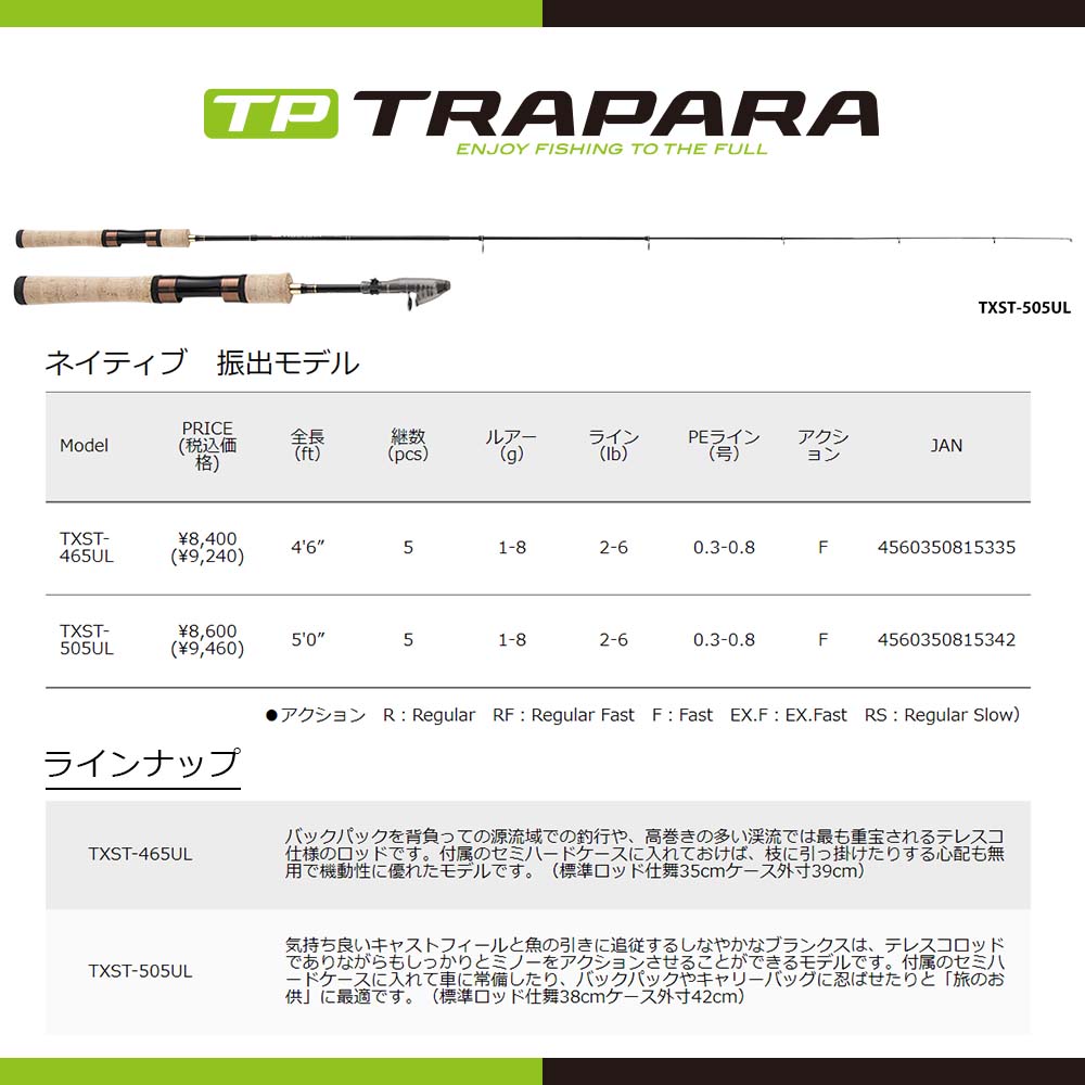 楽天市場】メジャークラフト トラパラ ネイティブ TXS-822MH 釣竿 送料