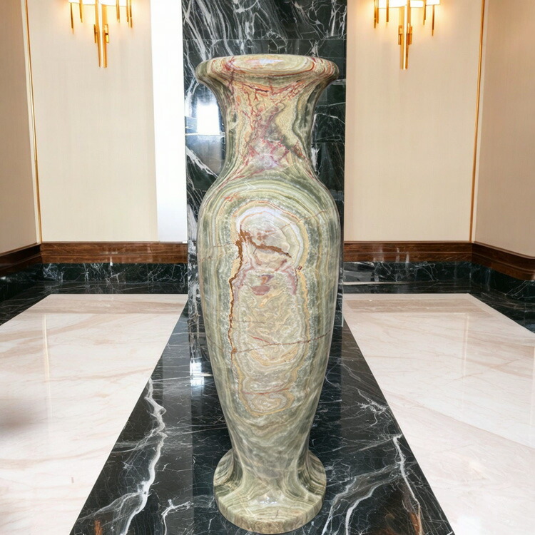 楽天市場】特大 オニックス 花瓶 A オニキス インテリア 飾り壺 天然石