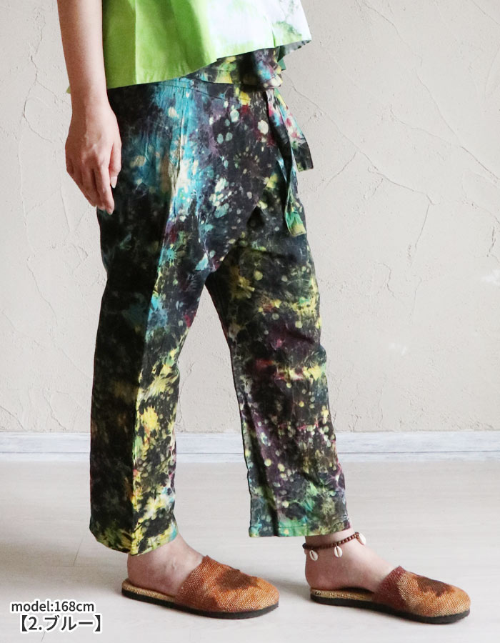 楽天市場】パンツ タイパンツ アジアンパンツ エスニック タイダイ染め