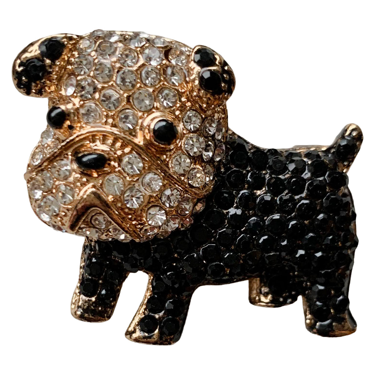 楽天市場】ブローチ イヌ 犬 ブルドッグ アクセサリー クリスタル