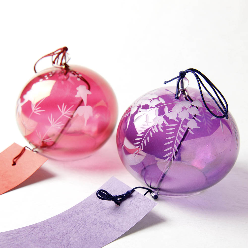 楽天市場】篠原風鈴本舗 江戸風鈴 切子風鈴 藤 青 ギフト えどコレ