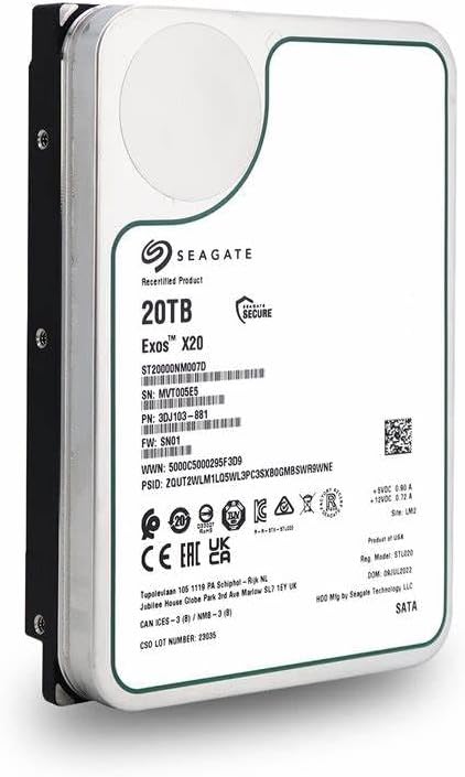 楽天市場】3.5インチ HDD 20TB SEAGATE Exos X20 ST20000NM007D 内蔵