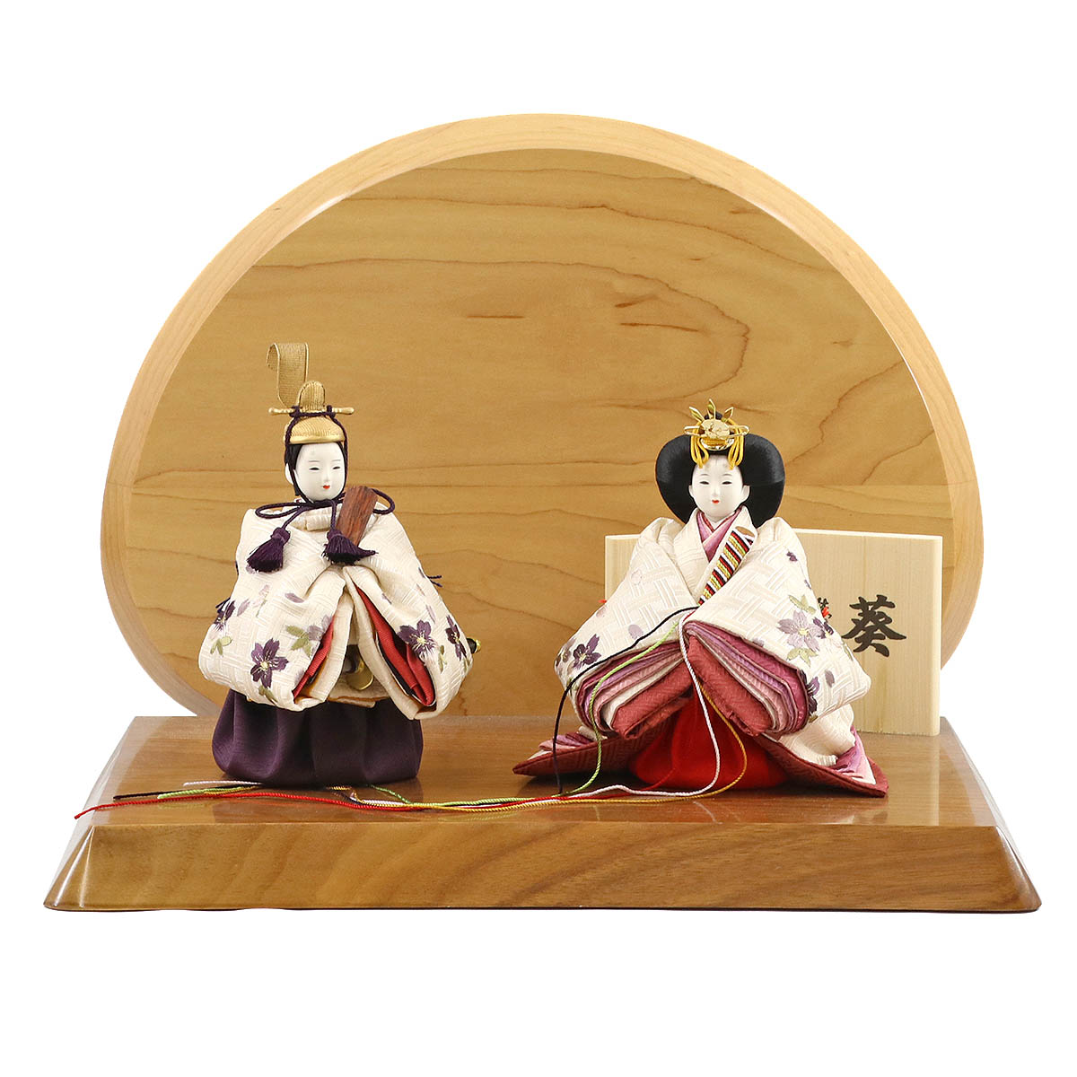 楽天市場】雛人形 コンパクト 立雛飾り 柴田家千代作 葵 立ち雛 算崩