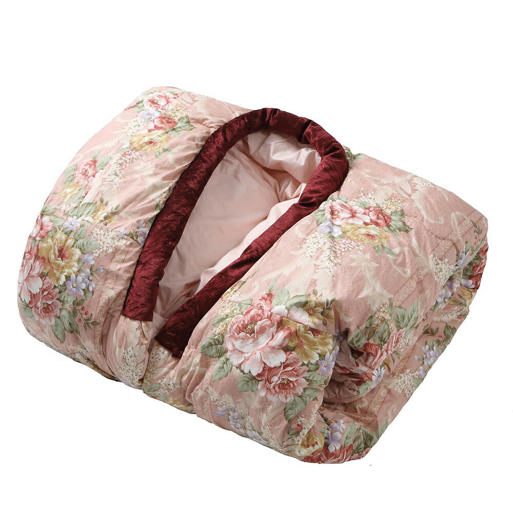 楽天市場】03BASIC かいまきふとん 増量ウール100％ 花柄(ローズ