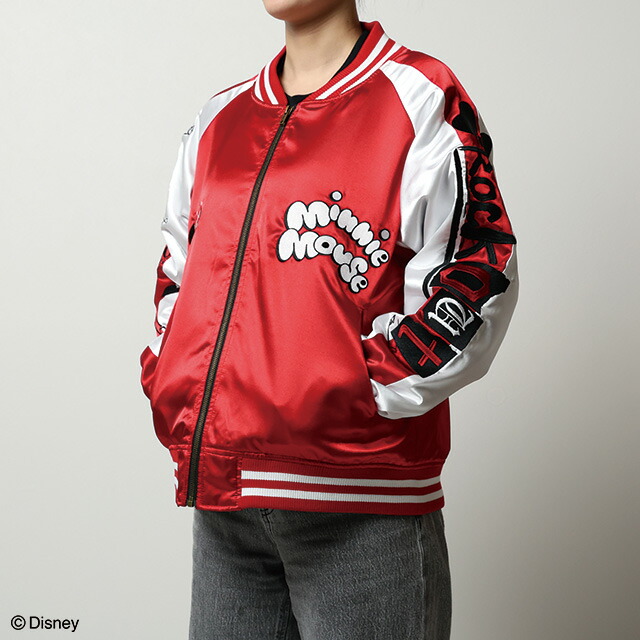 楽天市場】キャラジャン ディズニー ミニー レッドガール スカジャン L