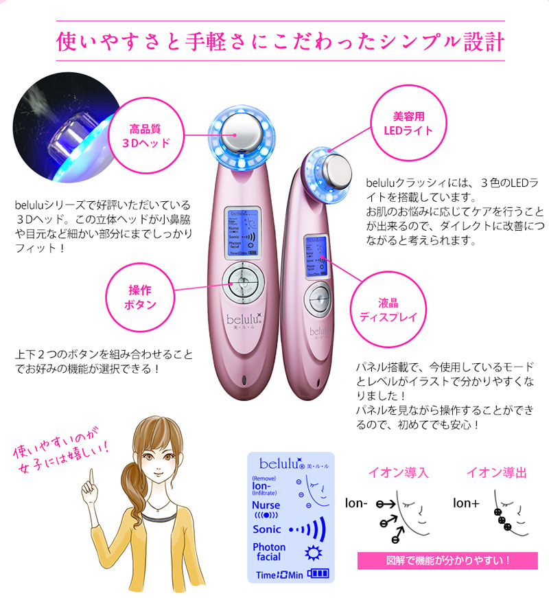 楽天市場】美ルル クラッシィ KRD1007B(S) b2ボトル50ml付き 超音波