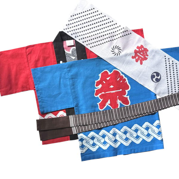 楽天市場】子ども用半天セット 吉原柄 はっぴ1号/90cm～6号/140cm綿100