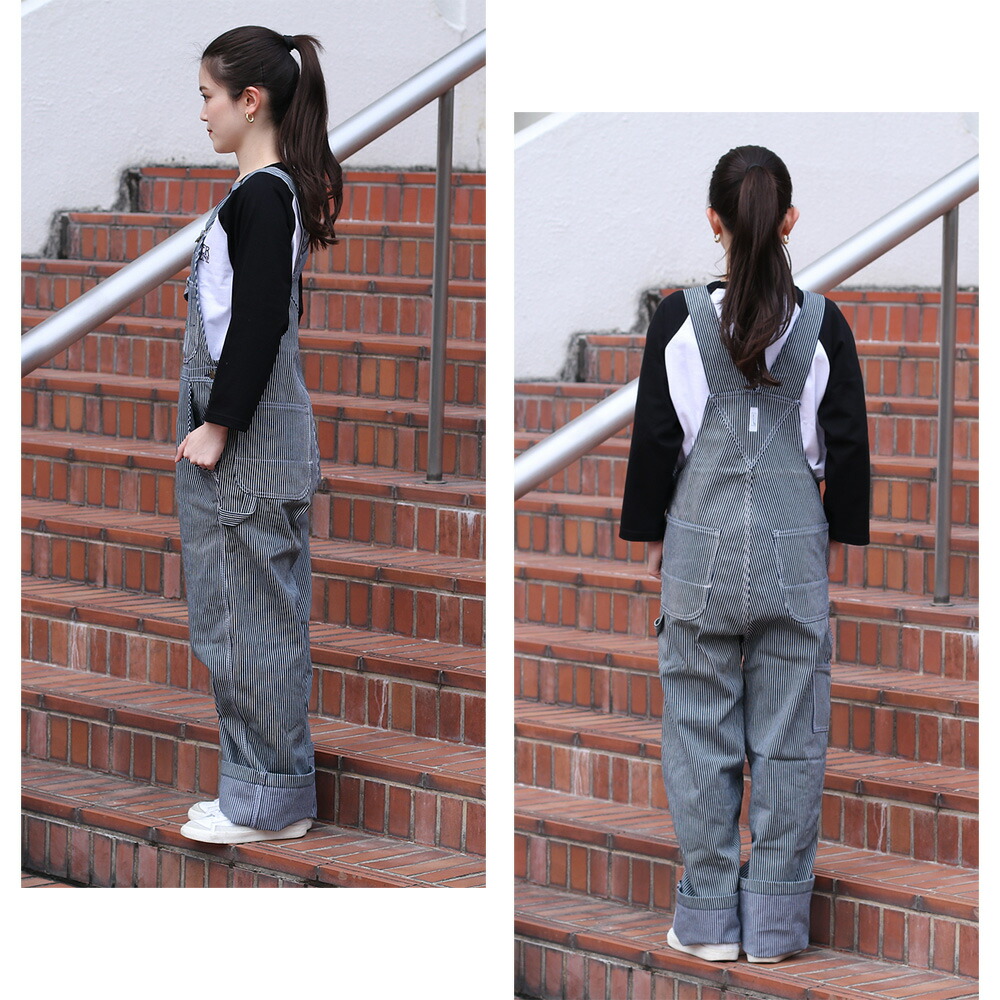 楽天市場】裾上げ無料 KEY INDUSTRIES,INC. ヒッコリー オーバーオール