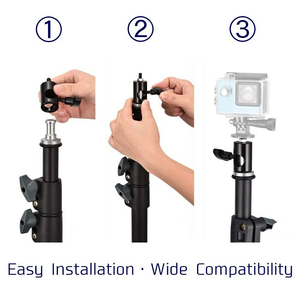 楽天市場】ライトスタンド用 1/4ネジ 変換 アダプタ 三脚 ヘッド