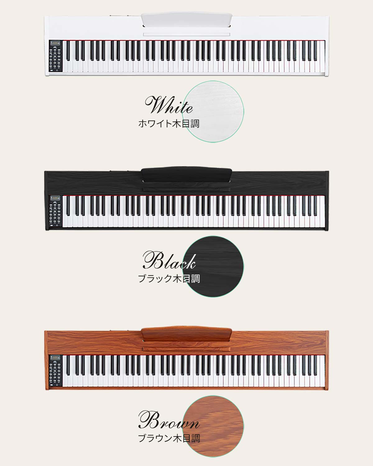 楽天市場】【3/1ワンダフルデー特価】【楽天1位】RiZKiZ 電子ピアノ 88