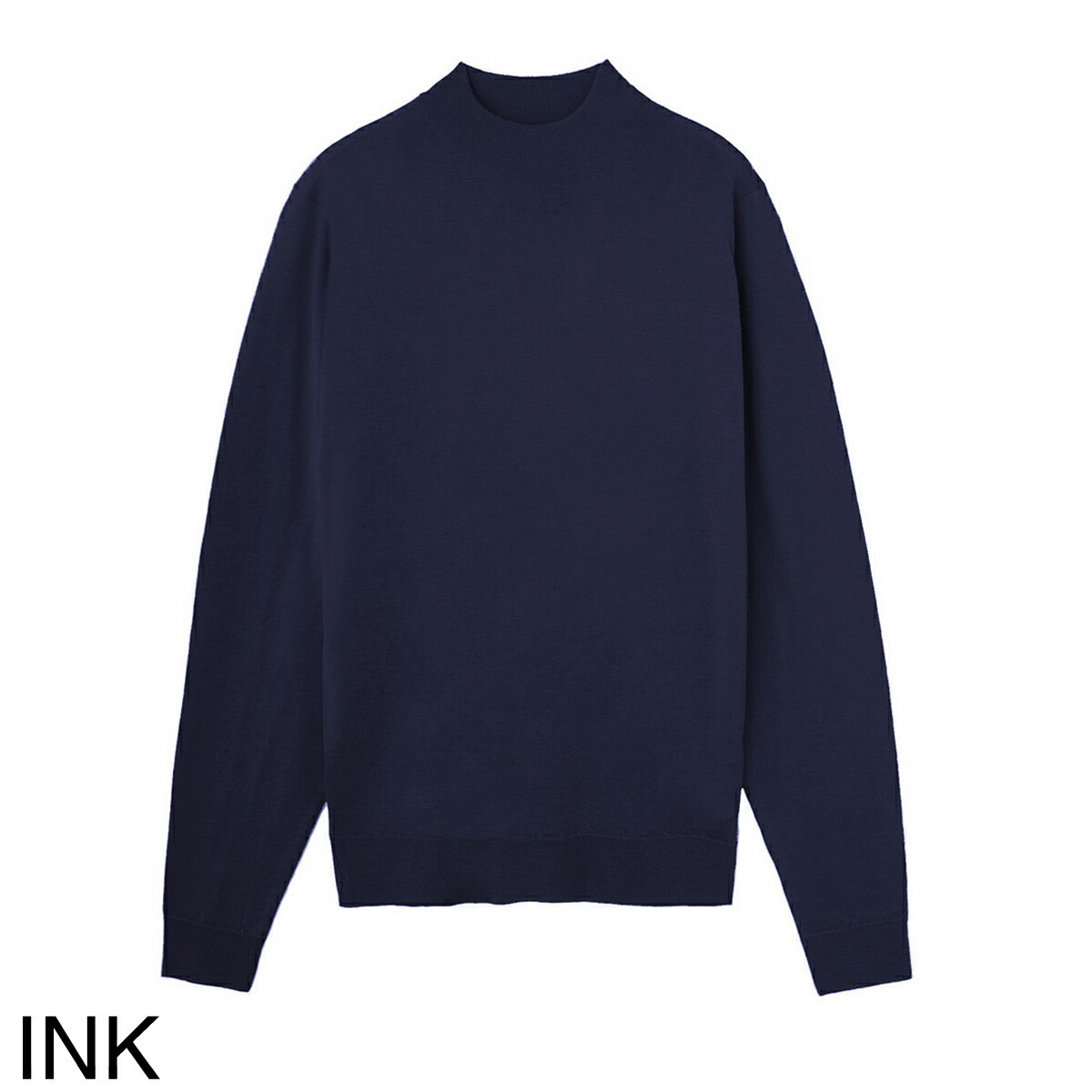 まもなくセール終了 ジョンスメドレー モックネック HARCOURT 黒 30G