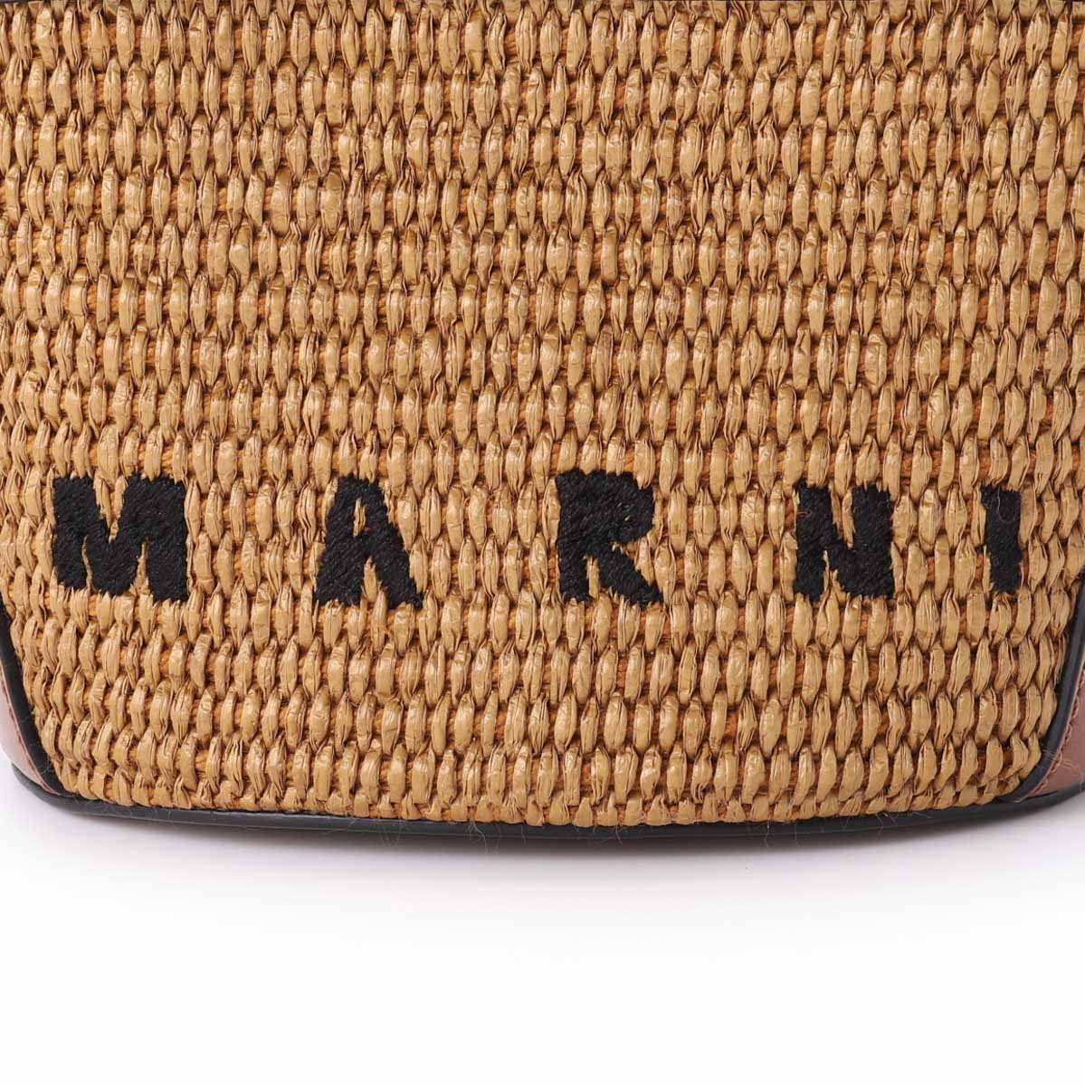 楽天市場】マルニ MARNI ショルダーバッグ 2WAY かごバッグ ブラウン