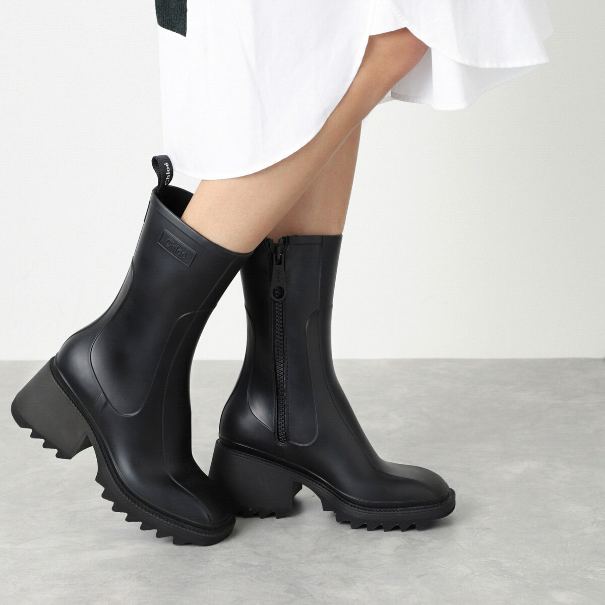 楽天市場】クロエ Chloe レインブーツ ブラック レディース 大きい
