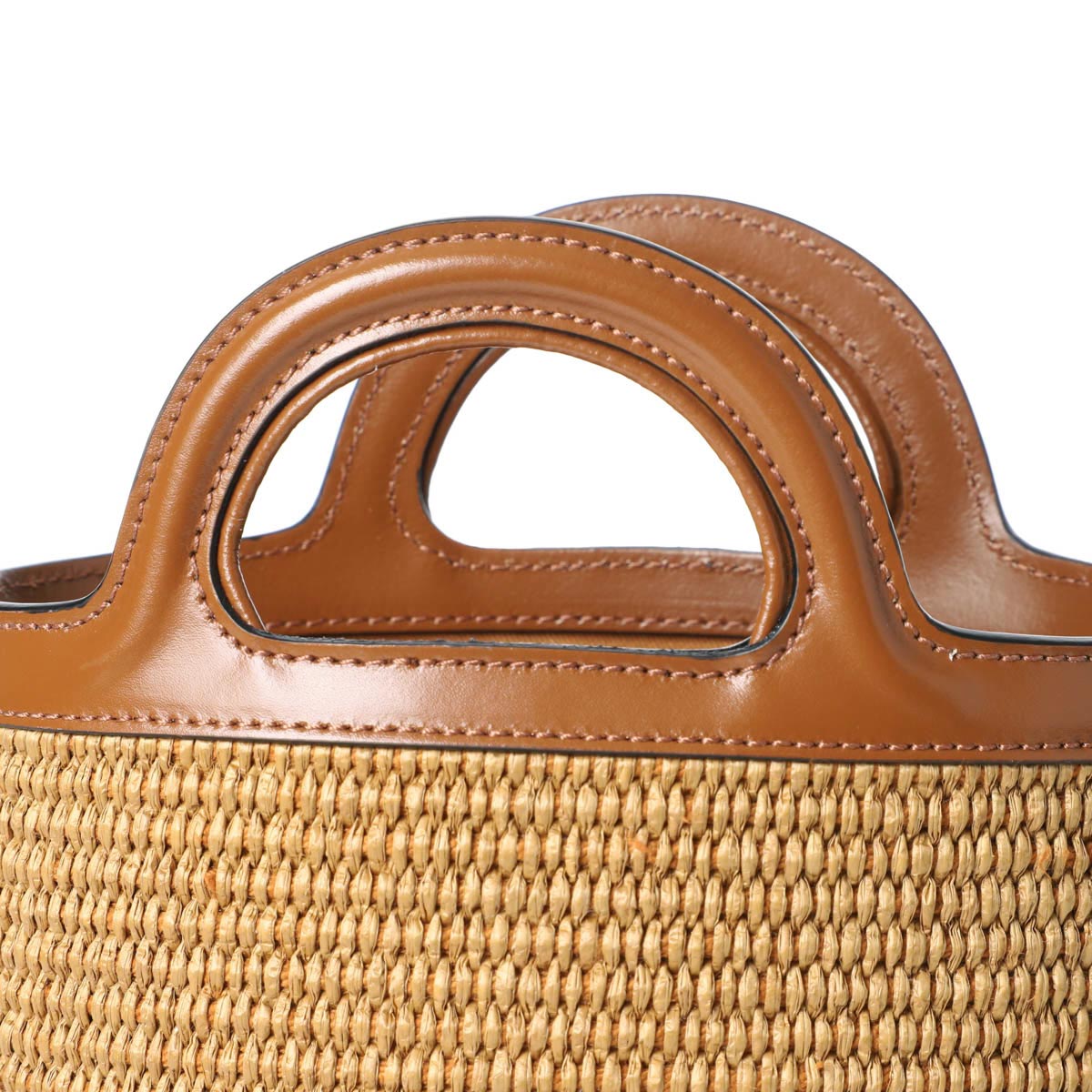 楽天市場】マルニ MARNI バケットバッグ 2WAY かごバッグ ブラウン