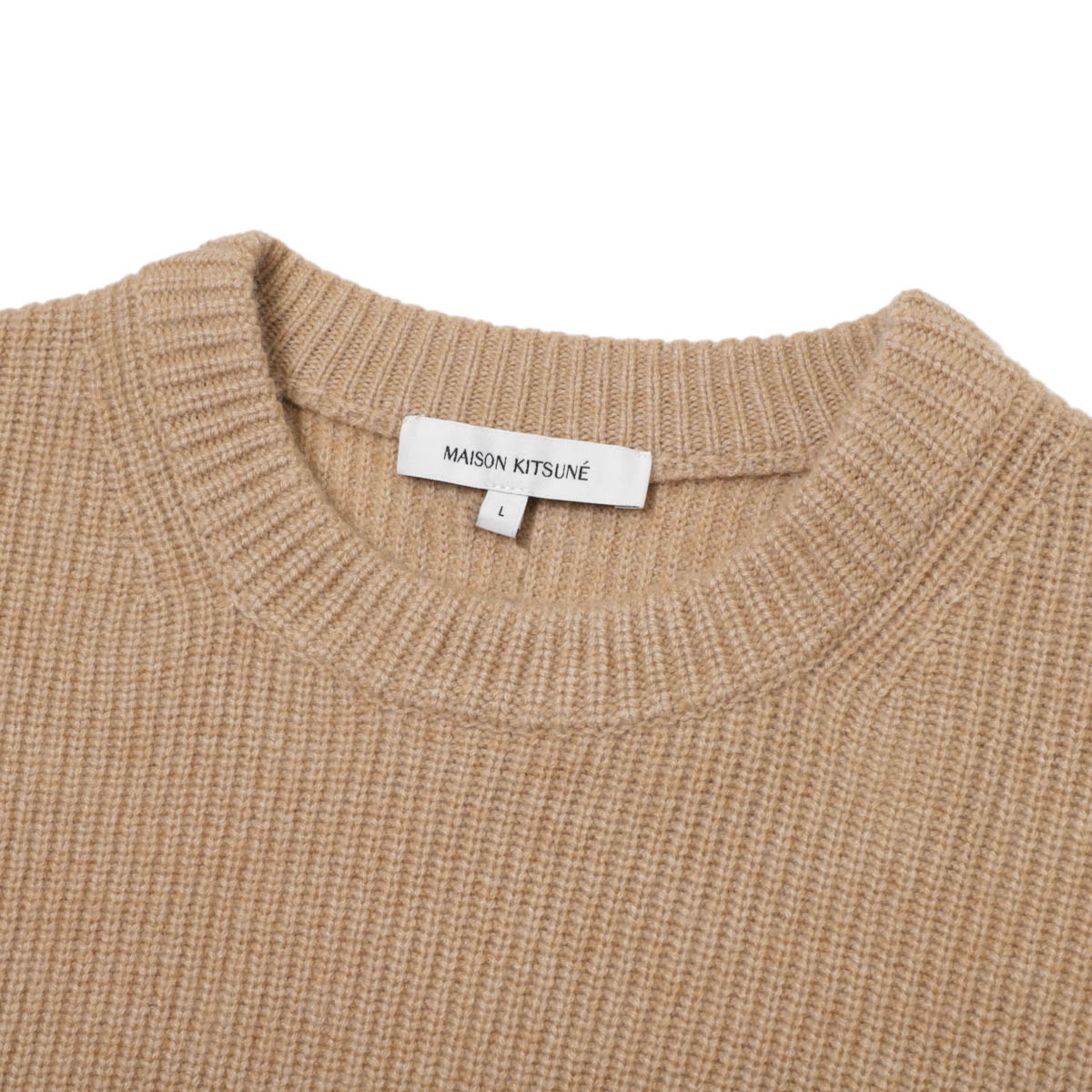 楽天市場】メゾンキツネ MAISON KITSUNE クルーネックニット ベージュ