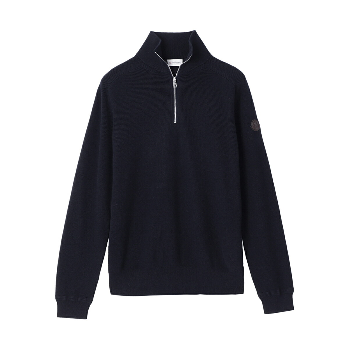 楽天市場】モンクレール MONCLER ハーフジップニット ブルー メンズ