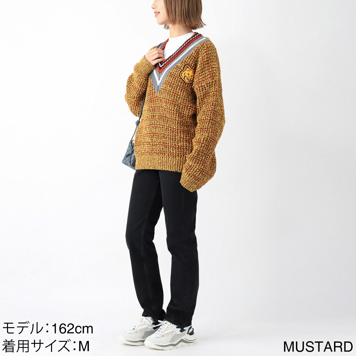 楽天市場】【2万円均一】メゾンキツネ MAISON KITSUNE Vネック ニット