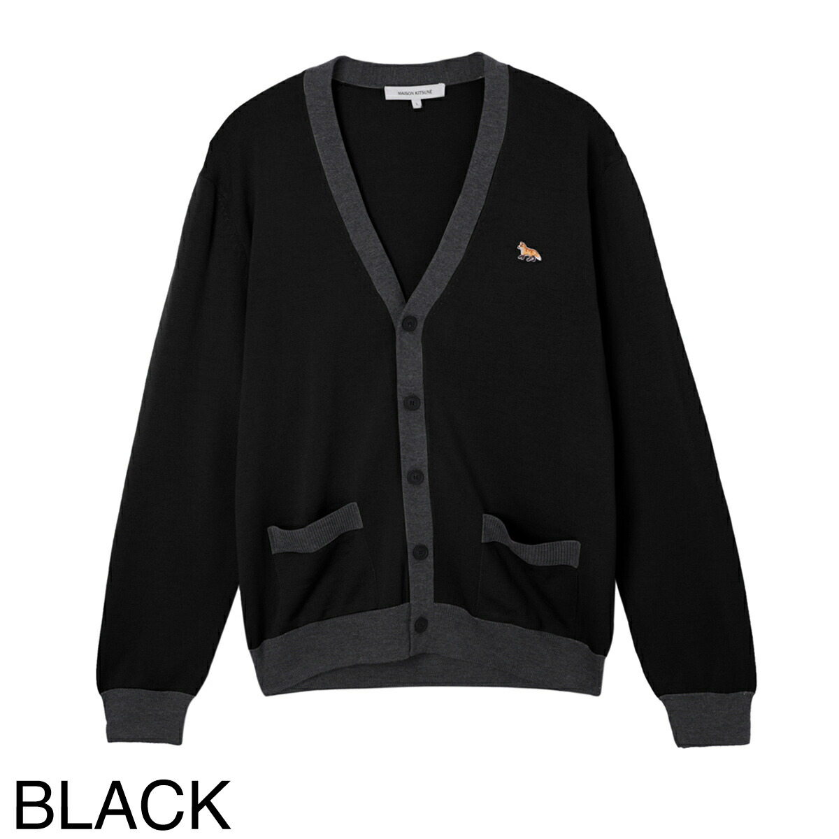 楽天市場】メゾンキツネ MAISON KITSUNE Vネック カーディガン メンズ