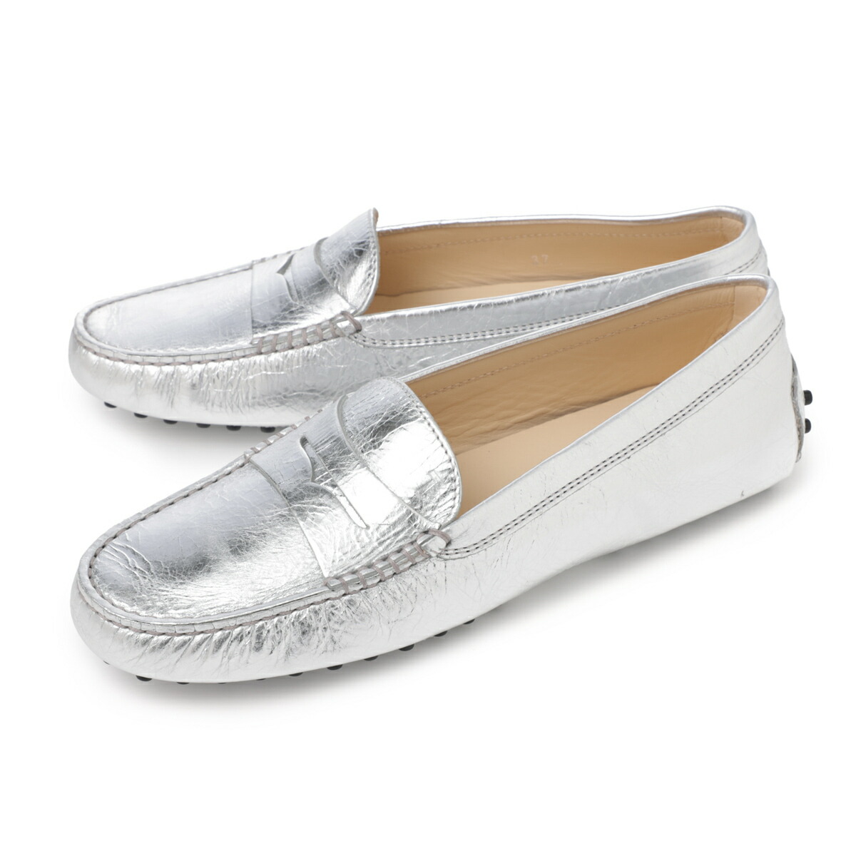 楽天市場】トッズ TODS ドライビングシューズ シルバー レディース