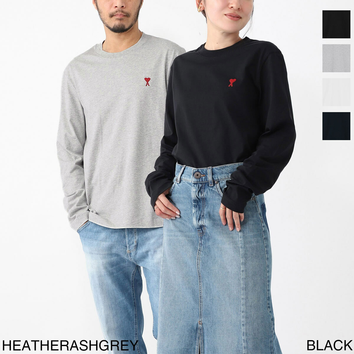 楽天市場】アミ AMI クルーネック 長袖Tシャツ メンズ レディース