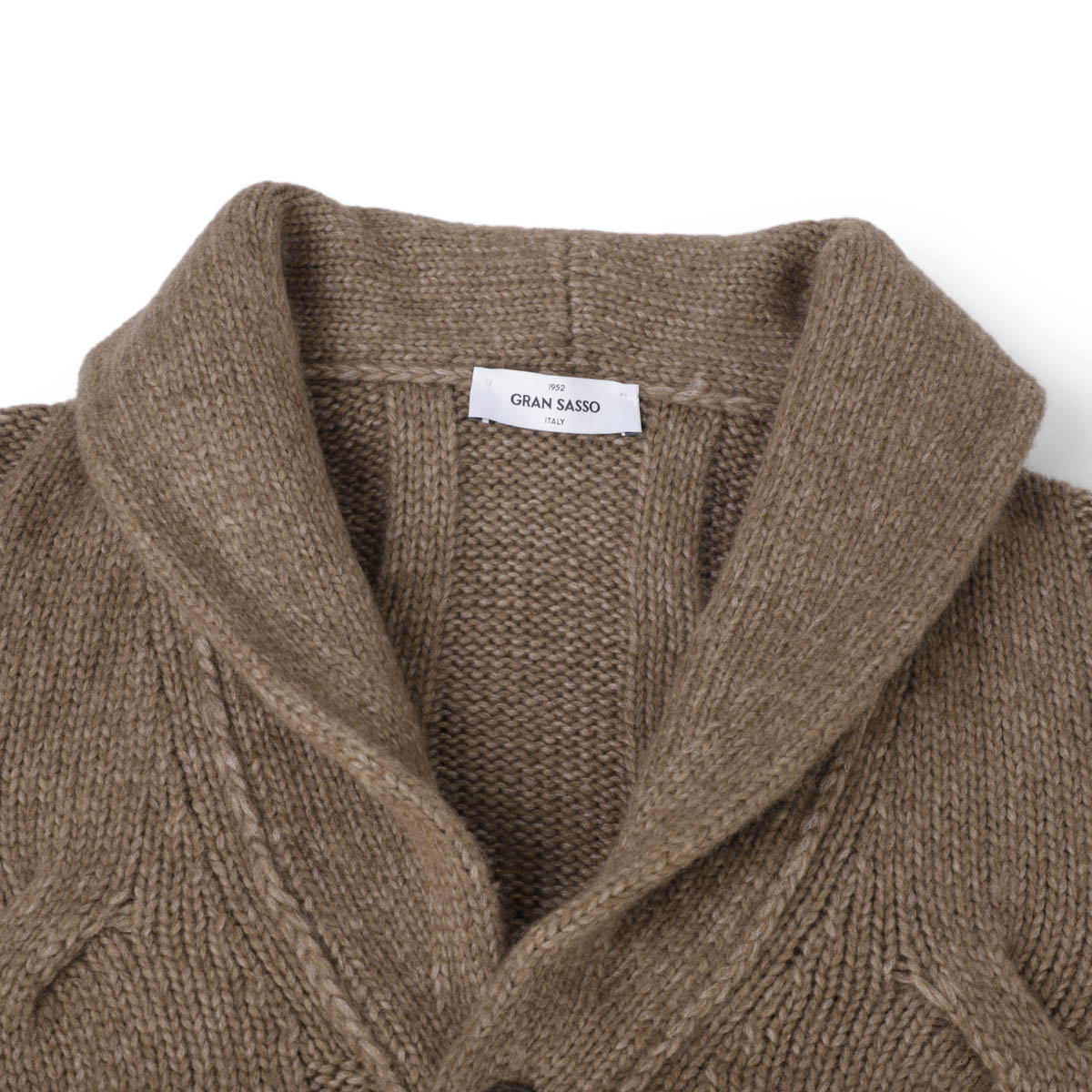 楽天市場】グランサッソ Gran Sasso ショールカラーニットカーディガン