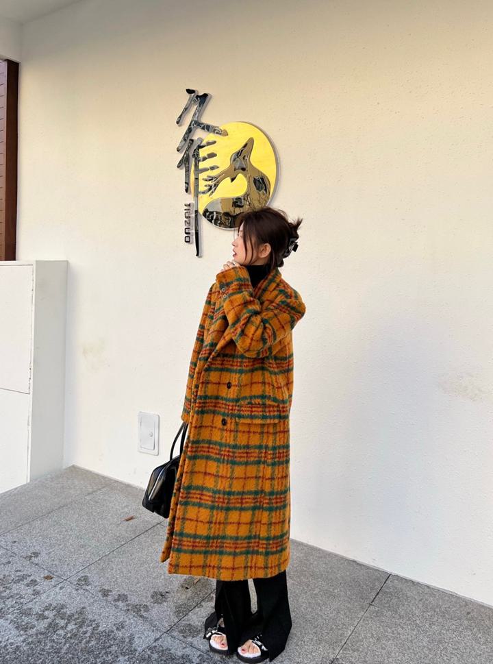 楽天市場】チェック柄ウールコート チェスターコート. ロングコート
