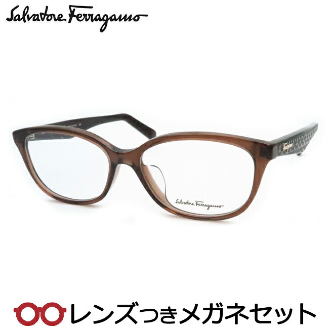 楽天市場】レンズつき フェラガモ メガネ SF2857A 210 スケルトン