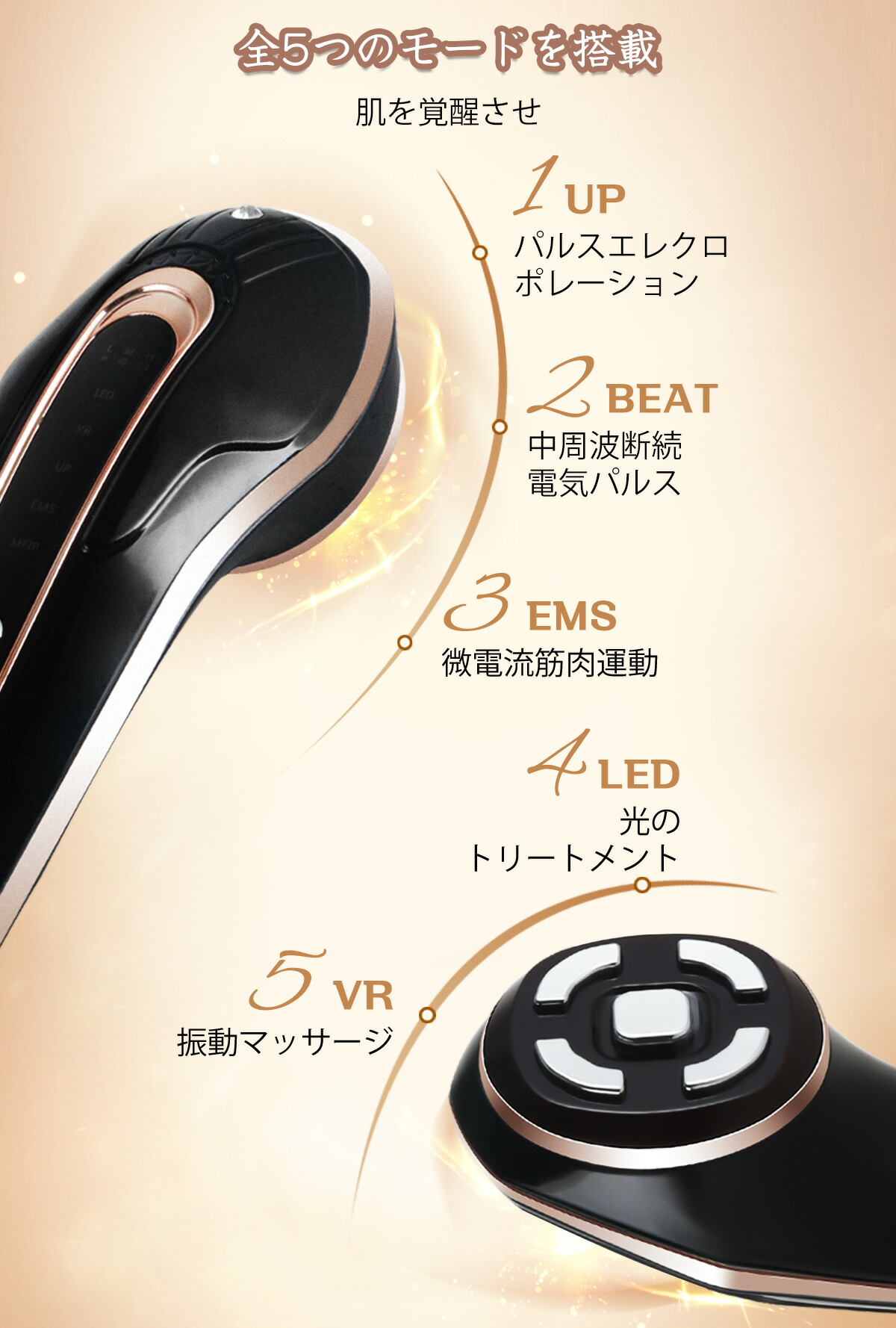 楽天市場】美顔器 EMS Hera リフトアップ イオン導入 浸透 毛穴ケア