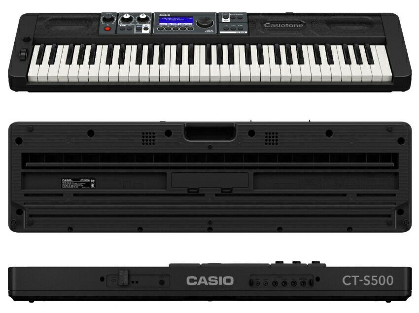 楽天市場】CASIO 61鍵盤キーボード CT-S500「電源アダプタ、譜面立て