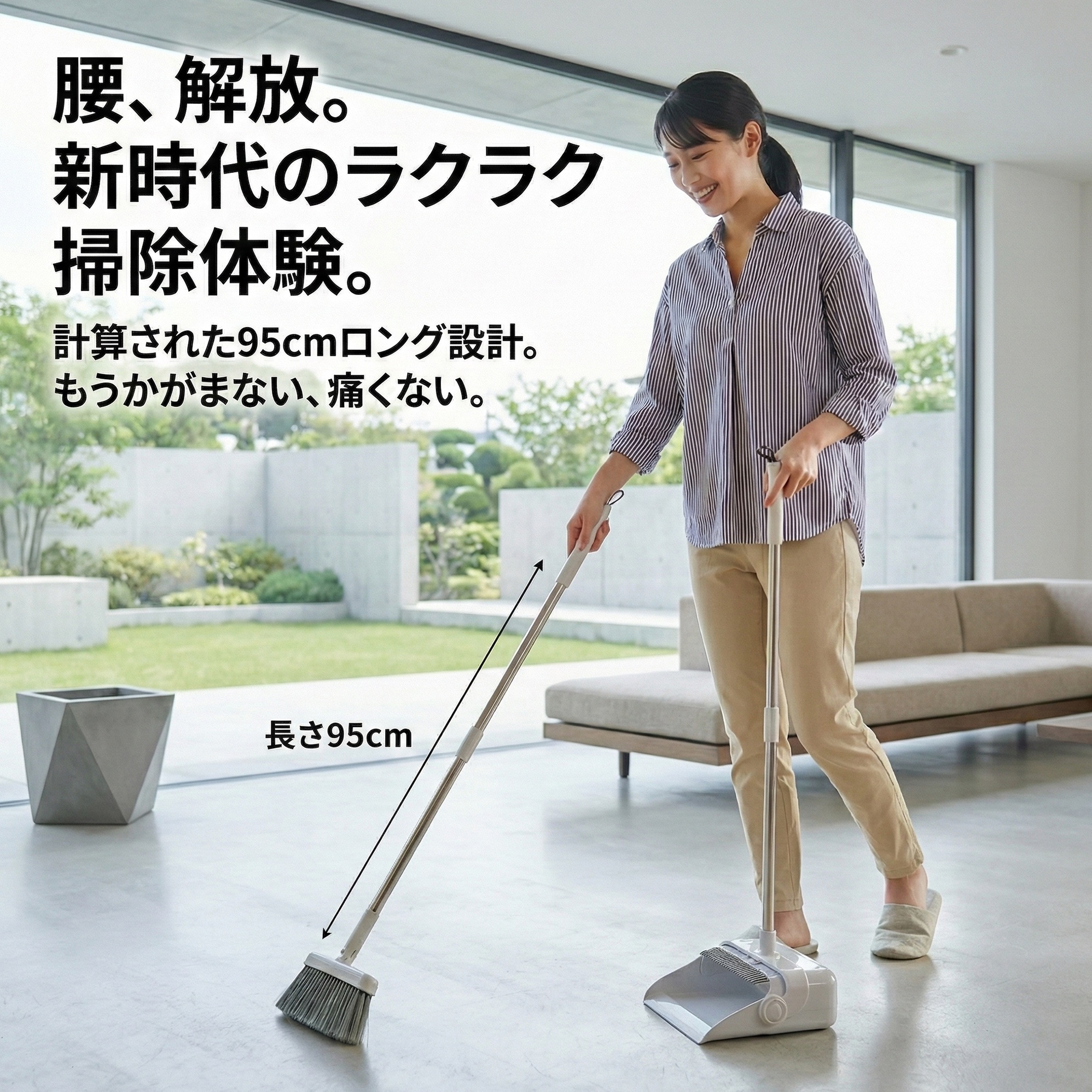 楽天市場】ほうき ちりとり セット 自立 箒 立たせて収納 ちり取り 塵