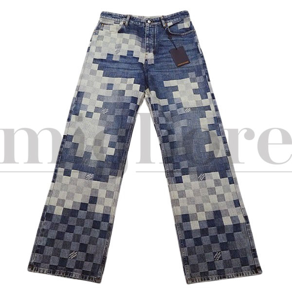 楽天市場】LOUIS VUITTON ルイヴィトン ダミエ デニム スケートパンツ