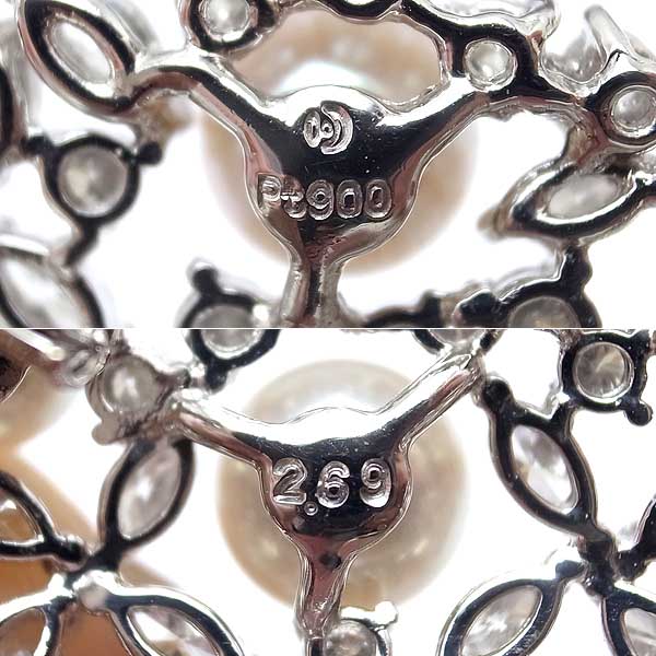 楽天市場】【緑屋質屋】田崎(タサキ・TASAKI) パール・ダイヤ ブローチ