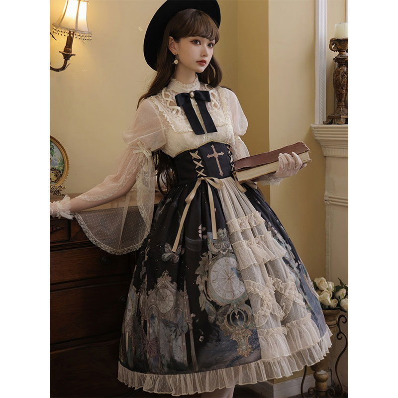 楽天市場】ハロウィン ゴスロリ ロリータワンピース ロリータ衣装