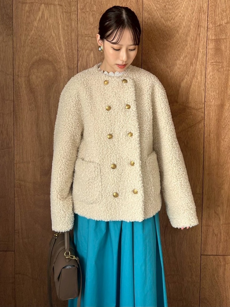 楽天市場】【SALE／30%OFF】金釦カールファージャケット Mila Owen