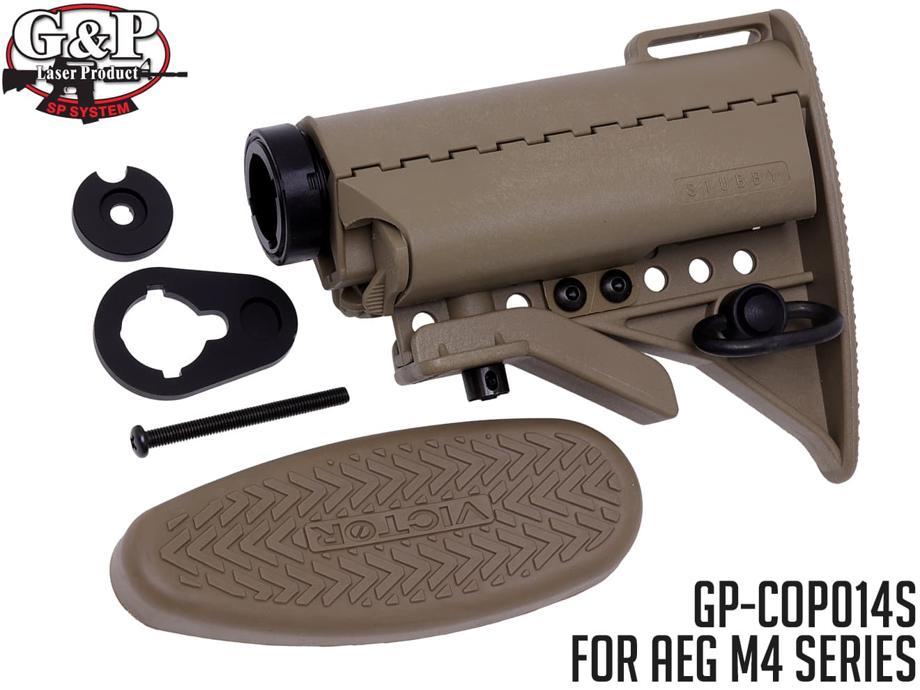 楽天市場】【マルイ M4シリーズに】G&P GP-COP014S Stubbyバット