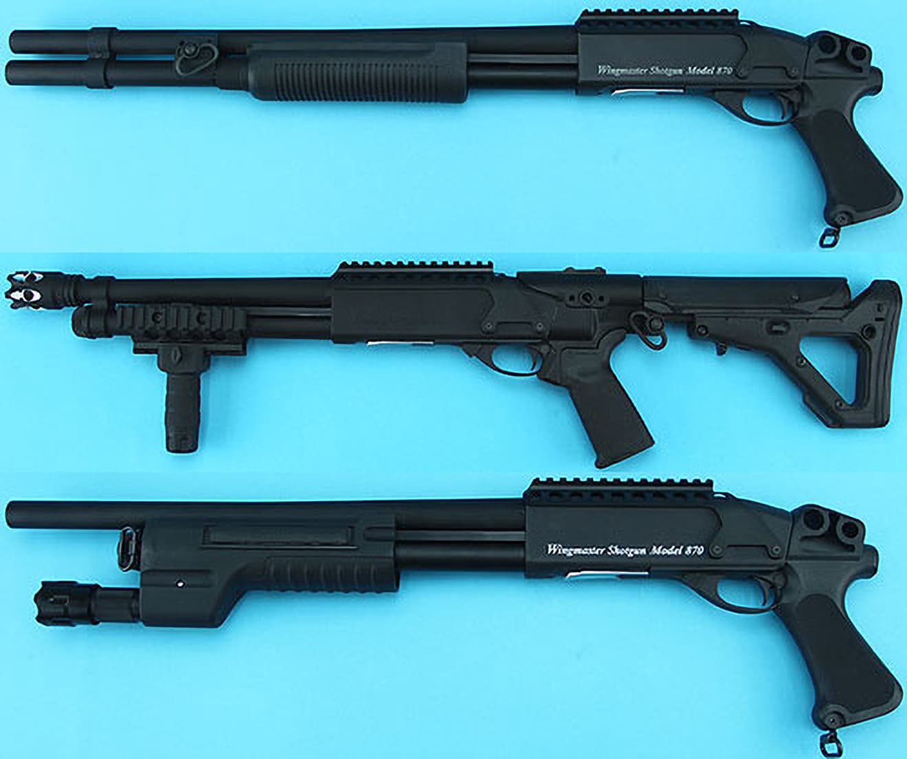 楽天市場】G&P M870 レシーバーレール ショート BK☆マルゼンCA870