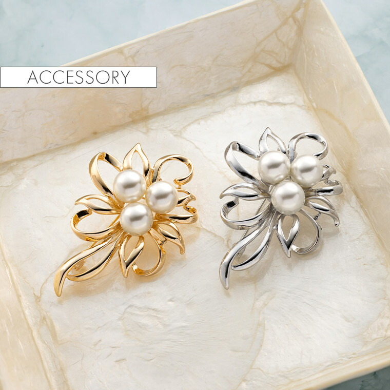 楽天市場】ブローチ ：パールブローチ フラワーブーケ ◇ac01080