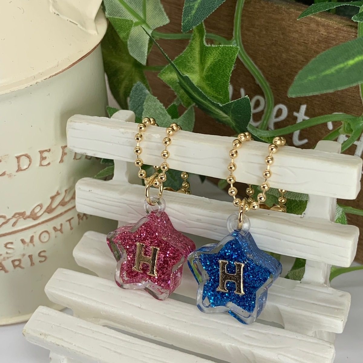 楽天市場】プチスターイニシャルチャーム 星 イニシャル 小さい